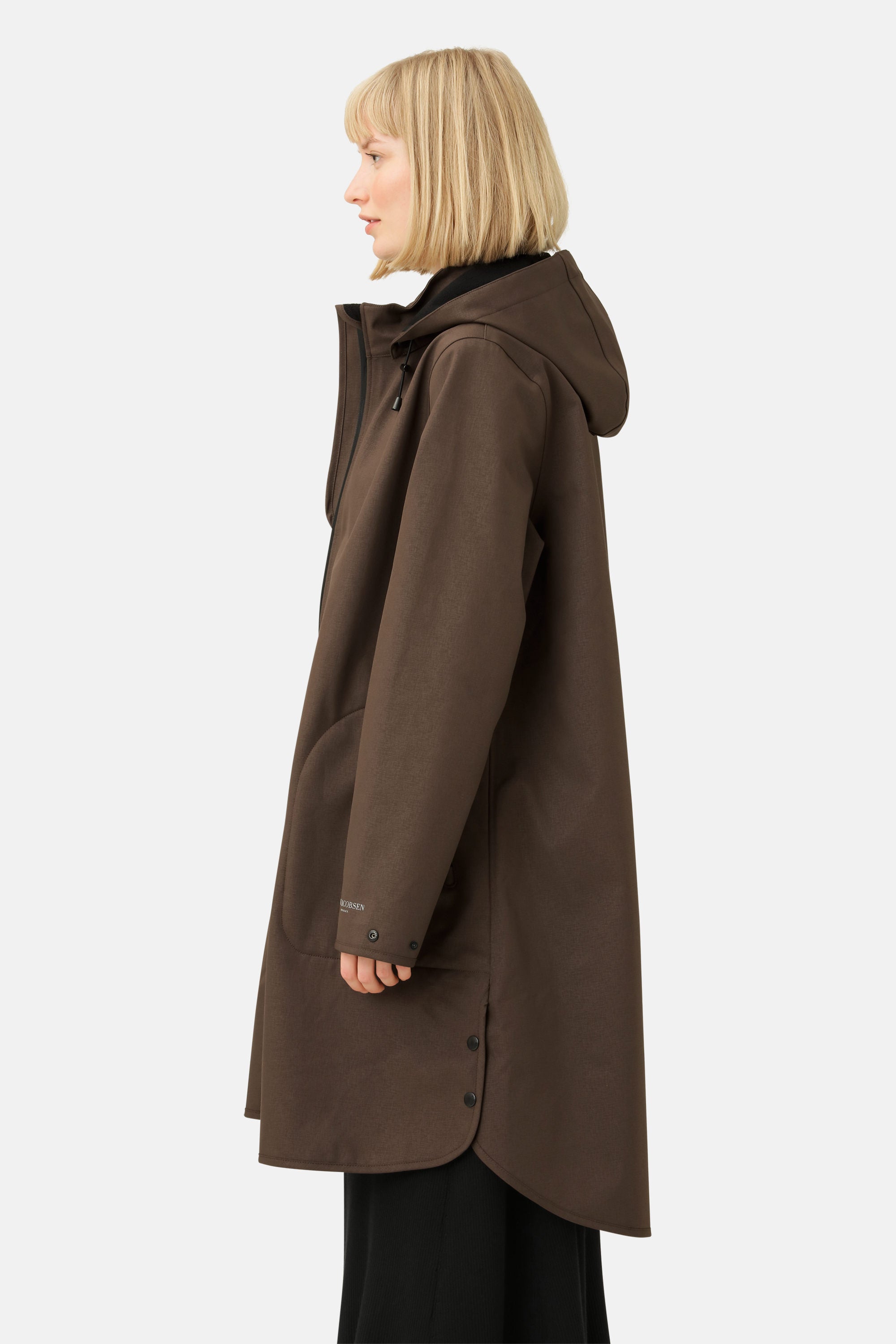 Softshell Raincoat A-line - Chocolate Brown